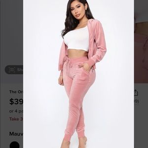 Brand New Fashion Nova Trendsetter Velour Set